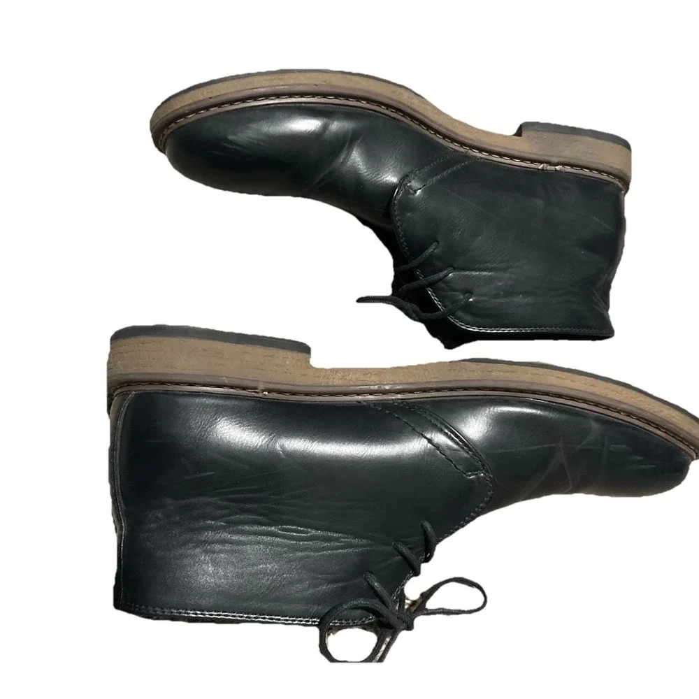 Hawke & Co Men's Chukka Boots Size 10.5 Black Faux‎ Leather Lace Up Casual